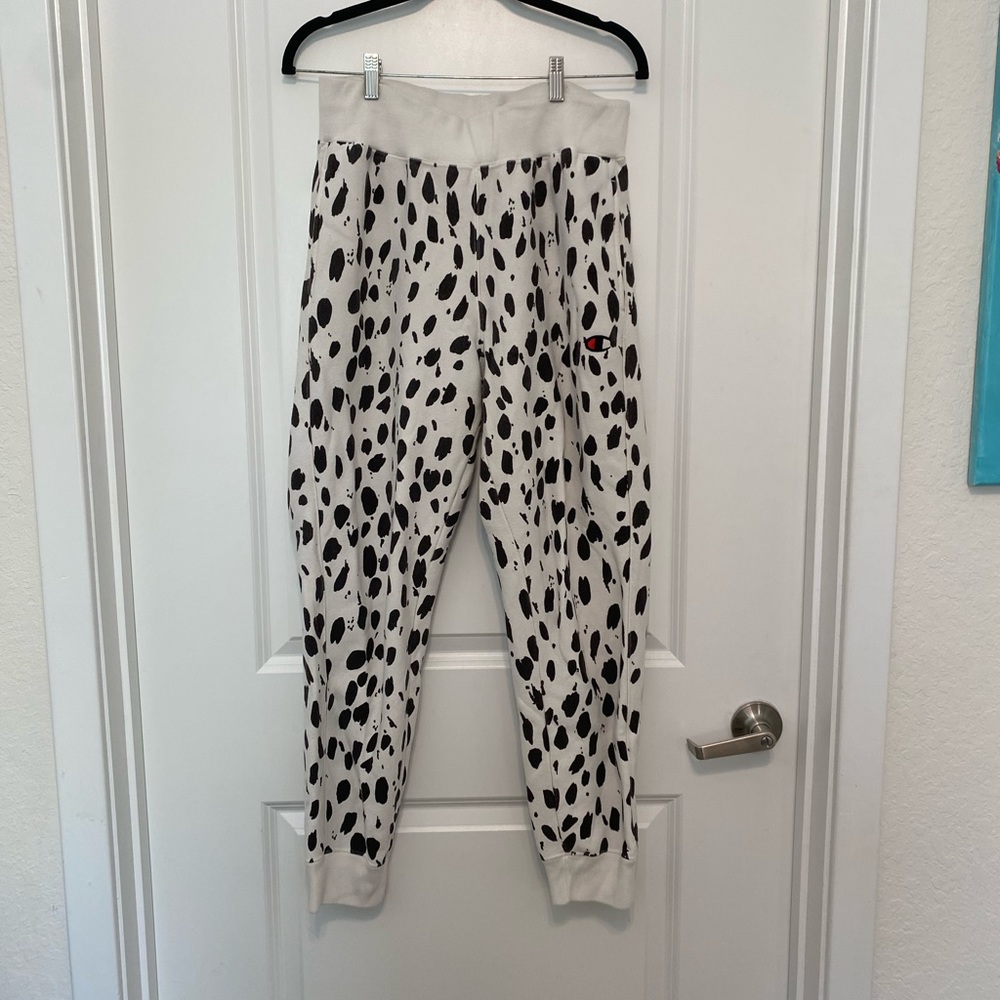 Champion cow print joggers. Limited edition